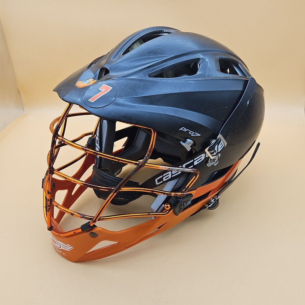 Cascade Lacrosse Helmet Pro 7 Black Orange Size S/M